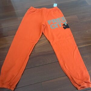 freecity womens Bright Orange Joggers